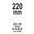 Cleste sertizat Yato YT-2302, 220 mm, 0.5-6 mmp