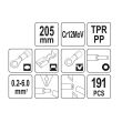 Set cleste multifunctional pentru sertizat Yato YT-23133, cu conectori, in trusa, dimensiuni 0.2-6mmp