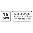 Set 15 preducele Yato YT-3591, dimensiuni 2-22 mm