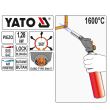 Arzator pe gaz, Yato YT-36709, aprindere piezzo, 1600 grade