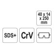 Dalta SDS Plus, Yato YT-4723, lungime 250mm, latime 40mm
