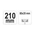 Cleste pentru modelare foi si profile metalice Yato YT-5140, lungime 210mm, falci 80x35mm