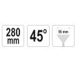 Cleste pentru indoit tabla la 45 grade, Yato YT-5416, 280mm