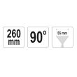 Cleste pentru indoit tabla la 90 grade, Yato YT-5417, dimensiune 280mm