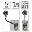 Tester compresie Yato YT-7307, pentru motoare diesel