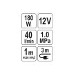 Compresor auto Yato YT-73460, 10 bar, 40l/min, 12V