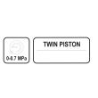 Pompa de picior cu piston dublu Yato YT-7350, presiune 7 Bar