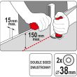 Cutit pentru taierea placii de gips-carton pe ambele parti Yato YT-76266, reglabil, 150mm