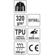 Geaca softshell Yato YT-79551, cu gluga, rezistenta la apa 9000, marimea M, Negru