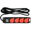 Prelungitor cu 4 locasuri, Yato YT-81241, lungime cablu 3m, max 3500W, cu impamantare, IP44
