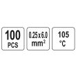 Set 100 tuburi termocontractibile Yato YT-81450, transparente, max diametru 1.7-6mm