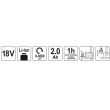 Fierastrau sabie cu acumulator Yato YT-82814, 2 Ah, 18V, Li-Ion