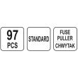 Set 97 sigurante fuzibile auto Yato YT-83141, cutie transport