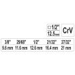 Cheie in trepte pentru radiator Yato YT-03316, 1/2", Cr-V