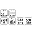 Cheie pneumatica 2600 Nm, 1", Yato YT-0960