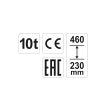 Cric hidraulic Yato YT-17004, capacitate 10 Tone, 230-460 mm