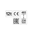 Cric hidraulic, Yato YT-17005, capacitate 12 Tone, 230-465 mm