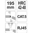 Cleste pentru sertizat Yato YT-2242, RJ45, 8p