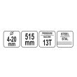 Cleste manual, hidraulic, Yato YT-22872, pentru cabluri, 4-20mm