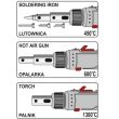 Set ciocan de lipit cu gaz si accesorii, Yato YT-36706, putere 70 W