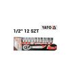 Set chei tubulare cu antrenor Yato YT-38821, prindere 1/2 “, dimensiune 10-24 mm, Cr-V