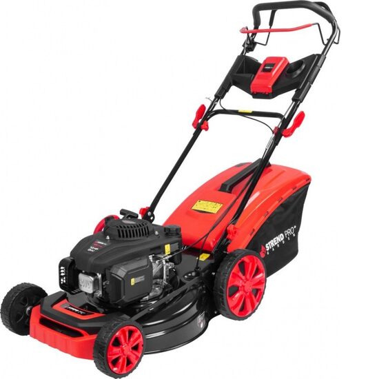 Masina de tuns iarba pe benzina Strend Pro Autopropulsata, 4 kW/5.4 CP, mulcire, aruncare laterala, tractiune spate