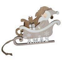 Decoratiune luminoasa Strend Pro Woodeco 35007, material lemn, 17x16x9 cm
