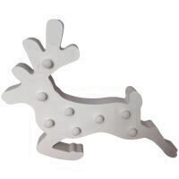 Decoratiune luminoasa, Strend Pro Woodeco Ren, 8xLED, 33x24 cm, lemn