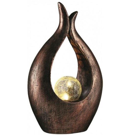 Lampa solara Strend Pro Namaste, dimensiune 17.2x9.5x29 cm, bronz