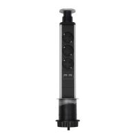 Prelungitor cu 3 locasuri, incastrabil in masa, Home NVE3USB, 2xUSB