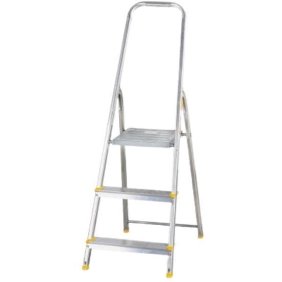 Scara pliabila Alve 1913, 3 trepte, Aluminiu, 125 cm, sarcina 125 kg