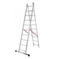 Scara dubla Strend Pro Profesional, 2x11, max 150 Kg, Aluminiu