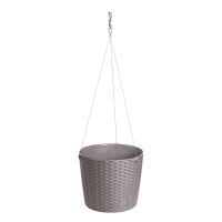 Ghiveci decorativ cu lant, Rato Round WS 260 Mocca, rotund, 25.6x21.9 cm