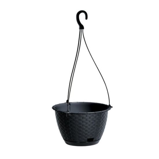 Ghiveci decorativ suspendat Ratolla Round W 240, rotund, 24.3x16 cm, antracit