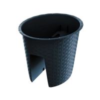 Ghiveci decorativ pentru balustrade Prosperplast Railing Oval 300, antracit, 6l