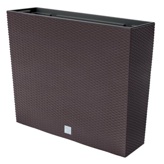 Ghiveci decorativ Rato Case 580x180x498 mm, maro, ratan artificial
