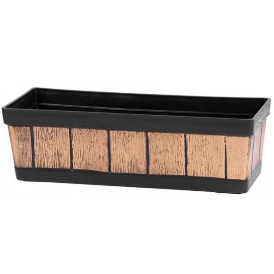 Ghiveci decorativ, Strend Pro Woodeff  007, efect lemn teak, 15x47x17 cm