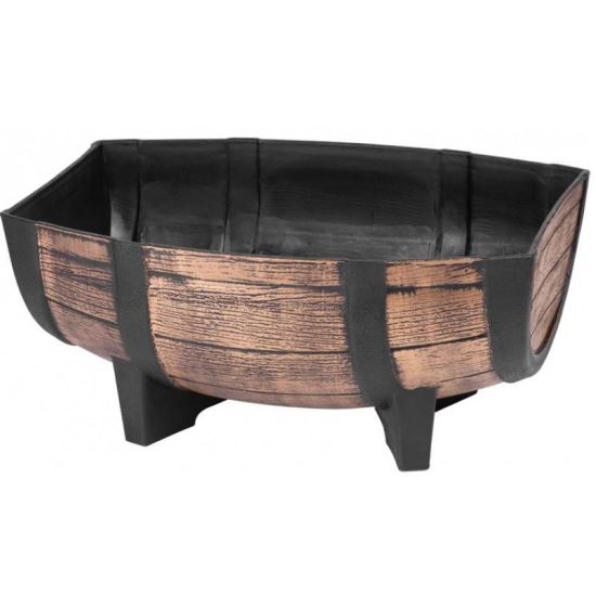 Ghiveci decorativ, Strend Pro Woodeff  012, efect lemn, 29x41x19 cm