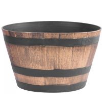 Ghiveci decorativ, Strend Pro Woodeff  010, efect butoi lemn teak, 52x30 cm