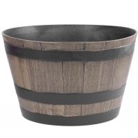 Ghiveci decorativ, Strend Pro Woodeff  009, efect butoi lemn, 52x30 cm