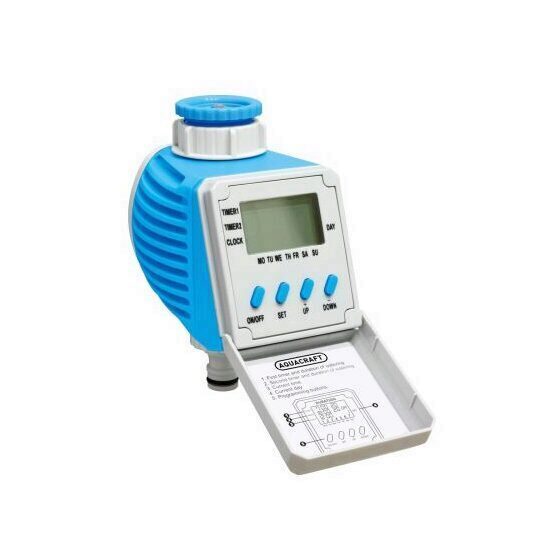 Programator pentru irigatii Aquacraft 290110, Racord 3/4", Display LCD, Interval de udare 1 - 7 zile