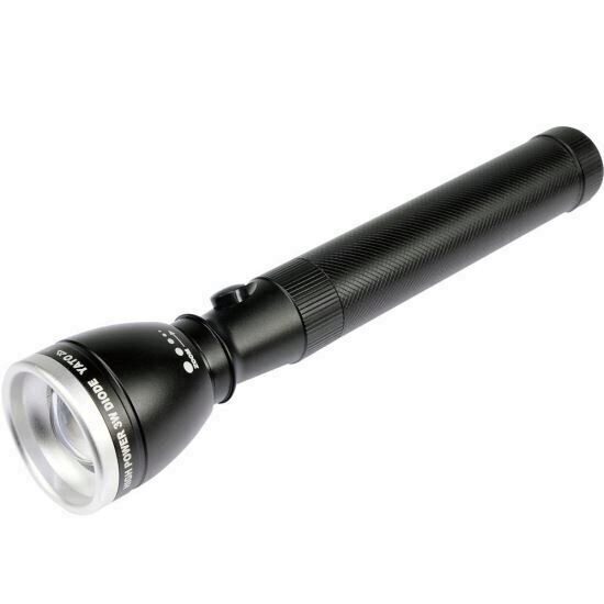 Lanterna cu led, Yato YT-08577, CREE XPE 3W, 130lm, 2xR14, aluminiu, IP64