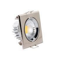 Spot Led Victoria-5 Mat Chrome, 5W, 354lm, lumina calda 2700K, patrat, 220-240V, Aluminiu, Argintiu