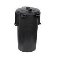 Cos de gunoi cu capac Strend Pro ICS P140110, capacitate 110 lit, PVC, Negru