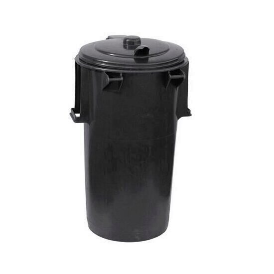 Cos de gunoi cu capac Strend Pro ICS P140110, capacitate 110 lit, PVC, Negru