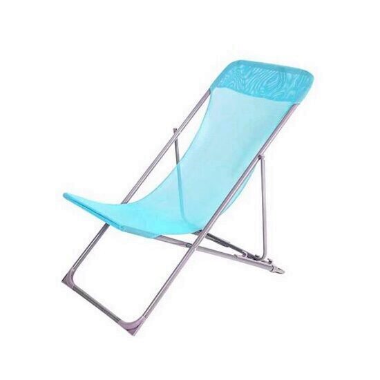Sezlong pliabil Strend Pro Barbados, bleu, 56x85x90 cm, max. 80 Kg