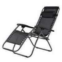 Sezlong pliabil Strend Pro HAVANA, dimensiune 68x165x113 cm, negru, max. 120 Kg