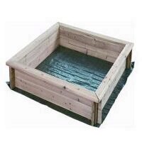 Lada din lemn pentru nisip Strend Pro LEQ SANBOX, dimensiune 95x95x13 cm
