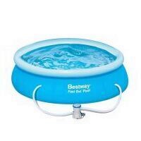Piscina cu inel gonflabil Bestway 57270, dimensiune 3.05x0.76 m, strat Triplex PVC, pompa filtare inclusa 