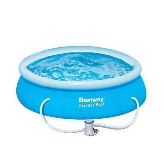 Piscina cu inel gonflabil Bestway 57270, dimensiune 3.05x0.76 m, strat Triplex PVC, pompa filtare inclusa 